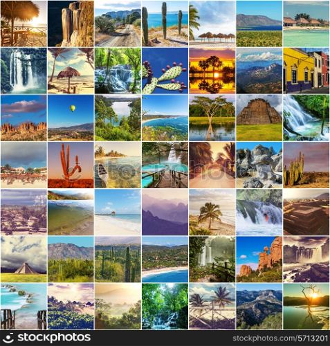 Mexican landscapes collage