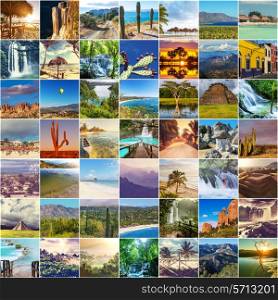 Mexican landscapes collage