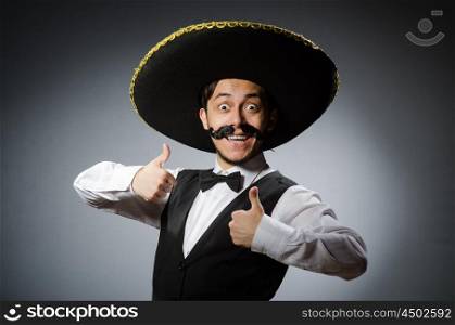 Mexican man in funny concept