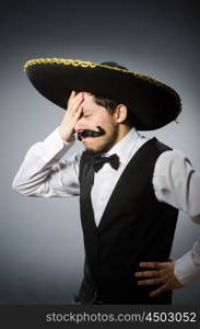 Mexican man in funny concept