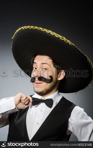 Mexican man in funny concept