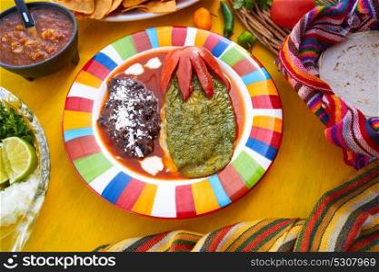 Mexican Nopal filled recipe with sauces from Mexico