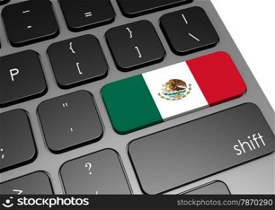 Mexico keyboard image with hi-res rendered artwork that could be used for any graphic design.. Mexico