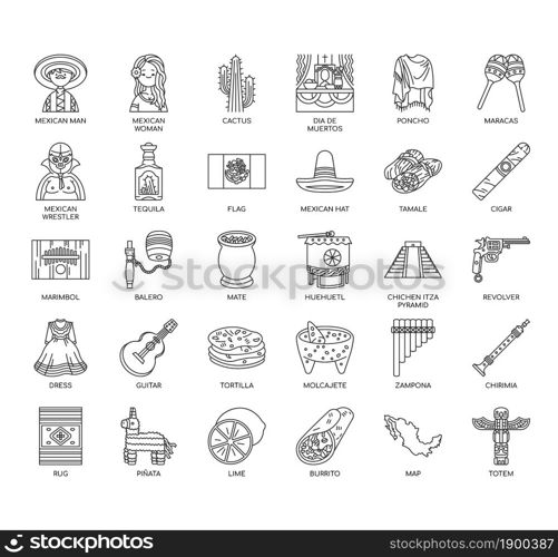 Mexico Symbol , Thin Line and Pixel Perfect Icons