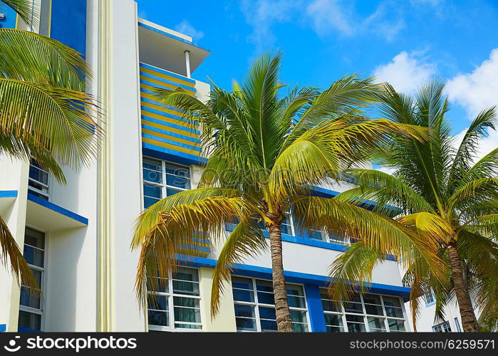 Miami Beach Ocean boulevard Art Deco district in florida USA