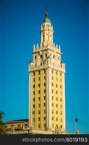 MIAMI, FL - FEB 27: Freedom Tower on street on February 7, 2016 in Miami, Florida.