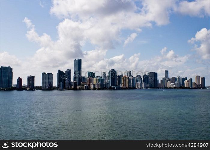Miami skyline on a sunny day