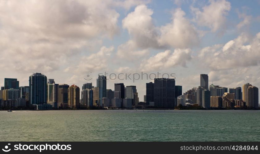 Miami skyline on a sunny day