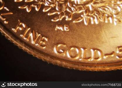 Micro Photo of a Gold Coin