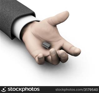 Microchip in hand