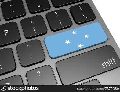 Micronesia keyboard image with hi-res rendered artwork that could be used for any graphic design.. Micronesia