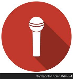 microphone,flat style with long shadows
