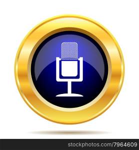 Microphone icon. Internet button on white background.