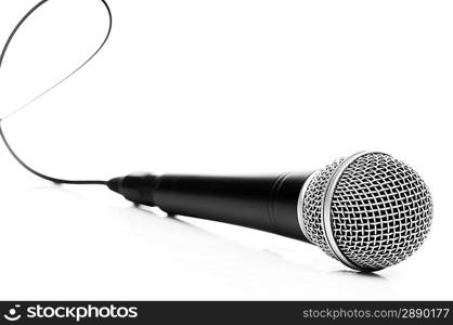 Microphone isolated on white