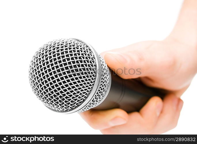 Microphone isolated on white