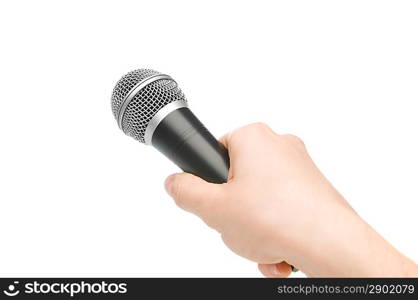 Microphone isolated on white