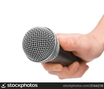Microphone isolated on white