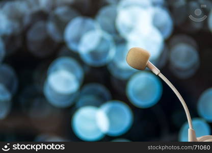 microphone with bokeh background