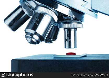Microscope lenses closeup