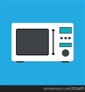 Microwave flat style icon. Vector eps10 illustration