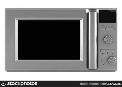 microwave oven isolated on white background. clipping path