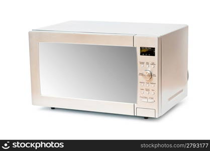 Microwave oven on the table