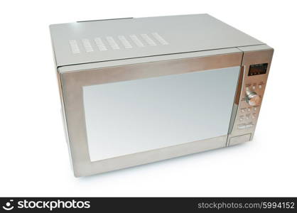 Microwave oven on the table