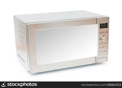 Microwave oven on the table