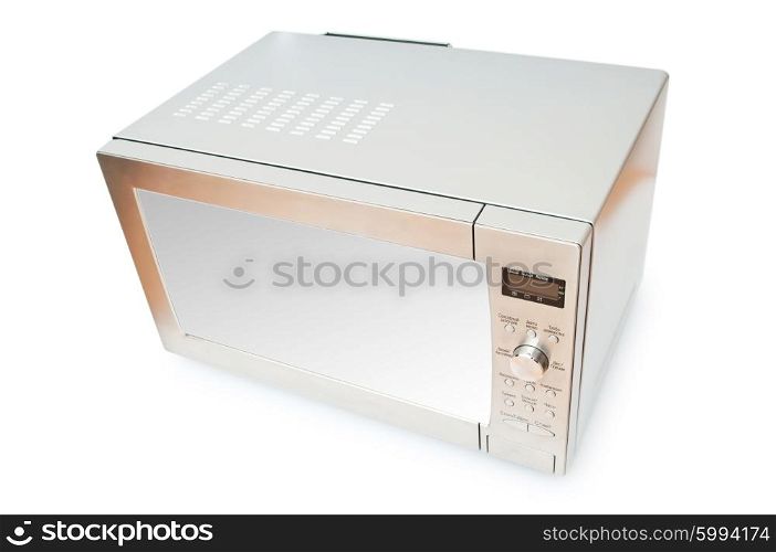 Microwave oven on the table