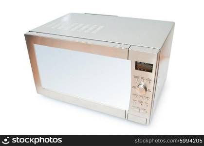 Microwave oven on the table