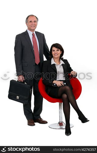 Middle-aged business couple