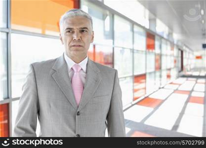 Middle aged businessman at railroad station