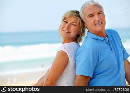 Middle-aged couple at the seaside