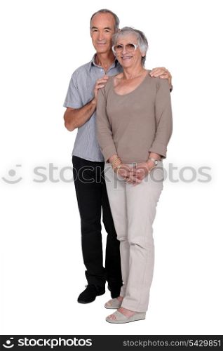 Middle-aged couple in studio