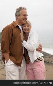 Middle-Aged Couple on Beach