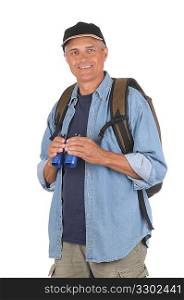 Middle Aged Man with Binoculars