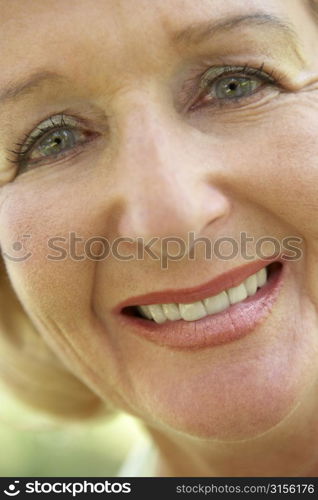 Middle Aged Woman Smiling At The Camera