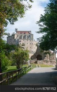 Middle ages abbey in Torino ruins Piemonte attraction