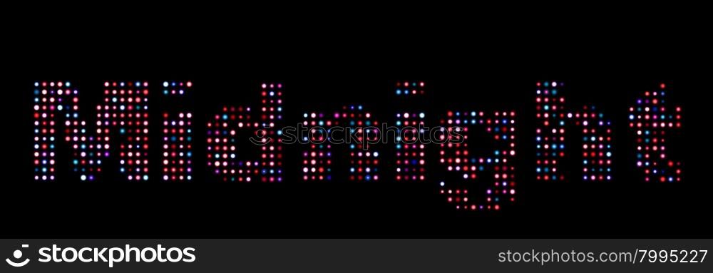 Midnight colorful led text