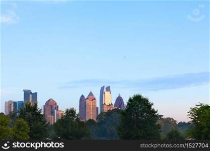 Midtown city skyline from Piedmont Park, Atlanta, Georgia, USA