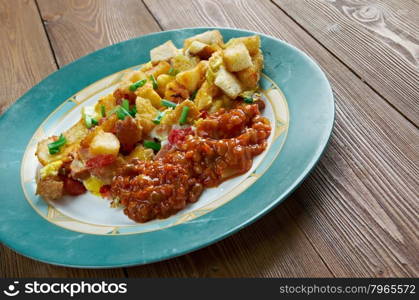 Migas - ancient dish in Spanish and Portuguese cuisine.