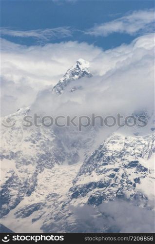 Mighty Himalayas seen from Devriya Taal, Garhwal, Uttarakhand, india