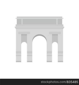 Milan arch icon. Flat illustration of milan arch vector icon for web isolated on white. Milan arch icon, flat style