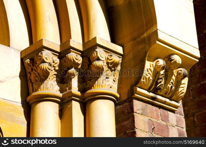 milan in italy old church concrete wall brick the abstract background stone