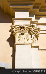 milan in italy old church concrete wall brick the abstract background stone