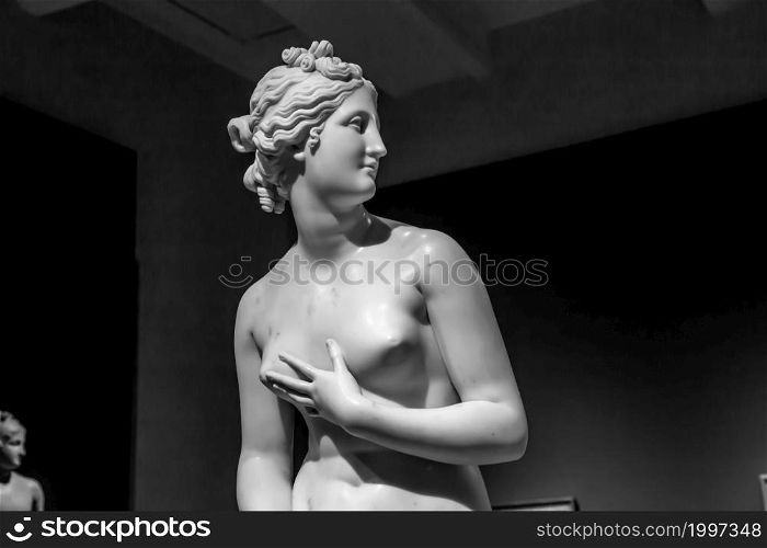 MILAN, ITALY - June 2020: Venere (Venus), 1817-1820, masterpiece of the sculptor Antonio Canova