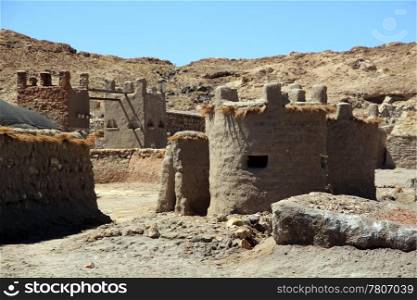 Military fort in stone desert near Uyuni in Bolivia