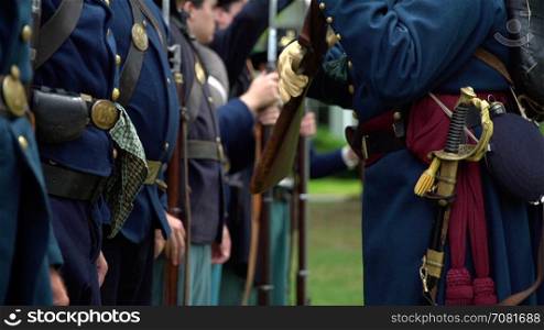 Military inspection of Civil War soldiers