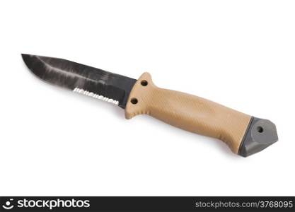 military knife isolated on a white background
