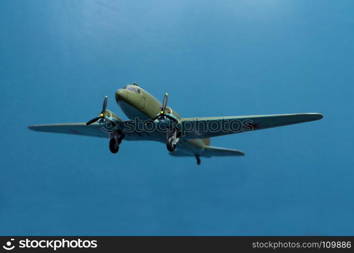 military transport aircraft in air